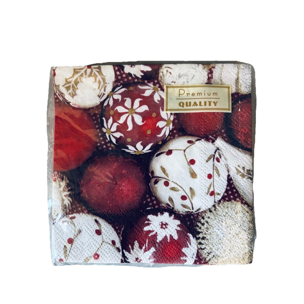 NEW 20 Premium Quality Beverage Paper Napkins Christmas Ornaments Made Germany